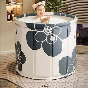 Baignoire Portable Pliable pour Adultes - Spa Relaxant à Domicile et en Voyage