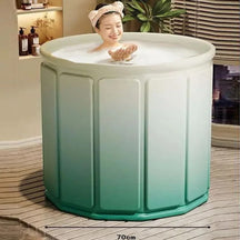 Baignoire Portable Pliable pour Adultes - Spa Relaxant à Domicile et en Voyage
