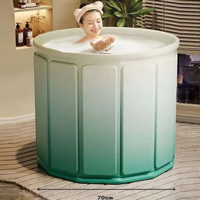 Baignoire Portable Pliable pour Adultes - Spa Relaxant à Domicile et en Voyage