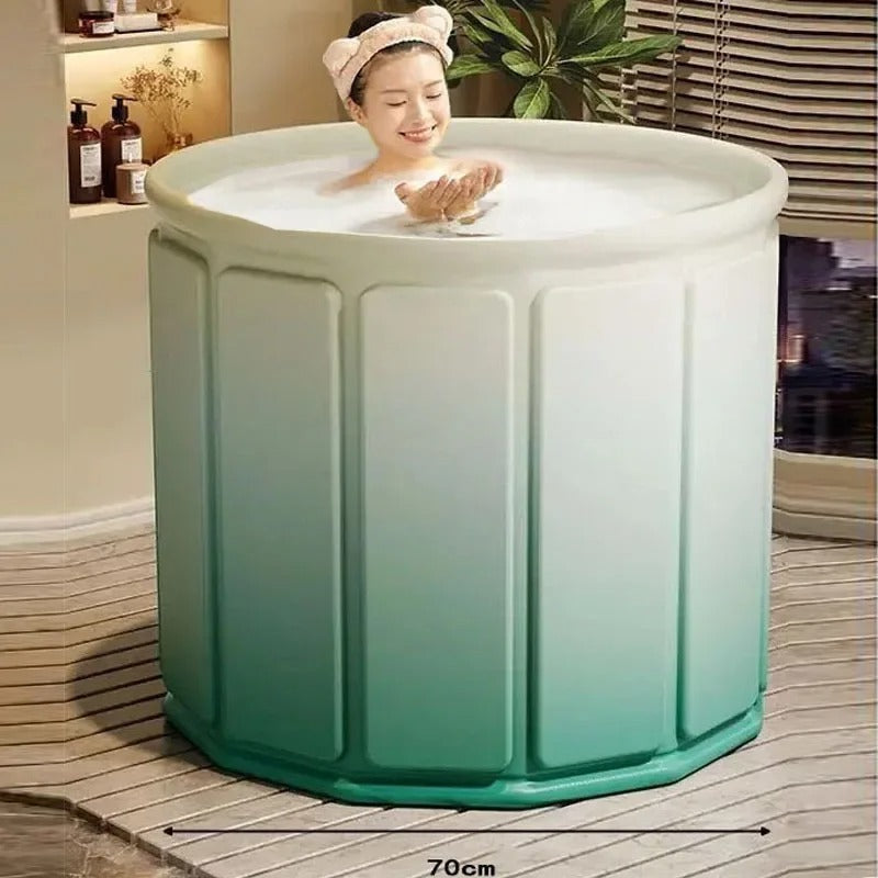 Baignoire Portable Pliable pour Adultes - Spa Relaxant à Domicile et en Voyage
