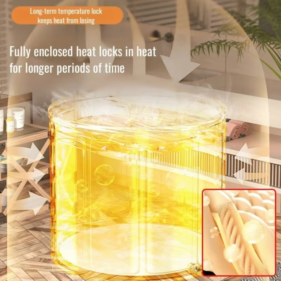 Baignoire Portable Pliable pour Adultes - Spa Relaxant à Domicile et en Voyage