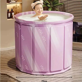 Baignoire Portable Pliable pour Adultes - Spa Relaxant à Domicile et en Voyage