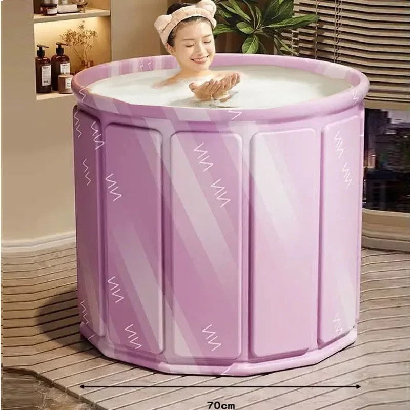 Baignoire Portable Pliable pour Adultes - Spa Relaxant à Domicile et en Voyage