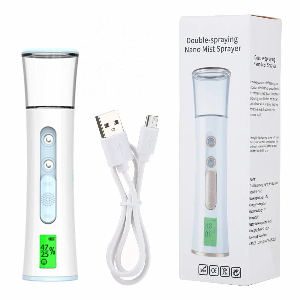 Vaporisateur Facial Portable - Hydratation Instantanée et Éclat Naturel