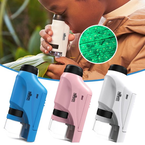 Microscope Portable 60x-120x - Jouet Éducatif avec Lumière LED