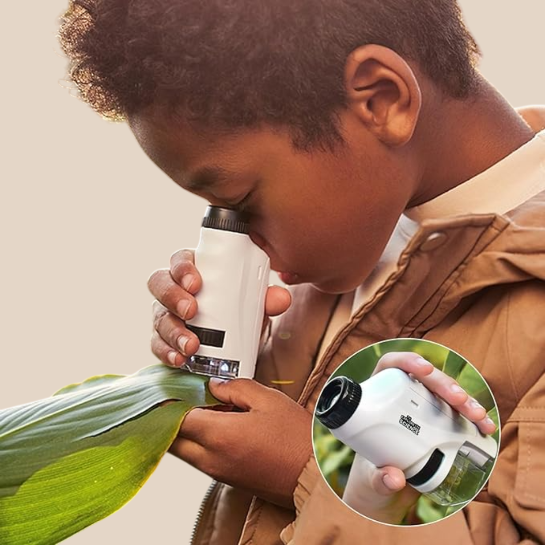 Microscope Portable 60x-120x - Jouet Éducatif avec Lumière LED