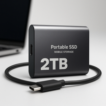 Disque SSD Externe Haute Vitesse - Stockage Portable et Sécurisé