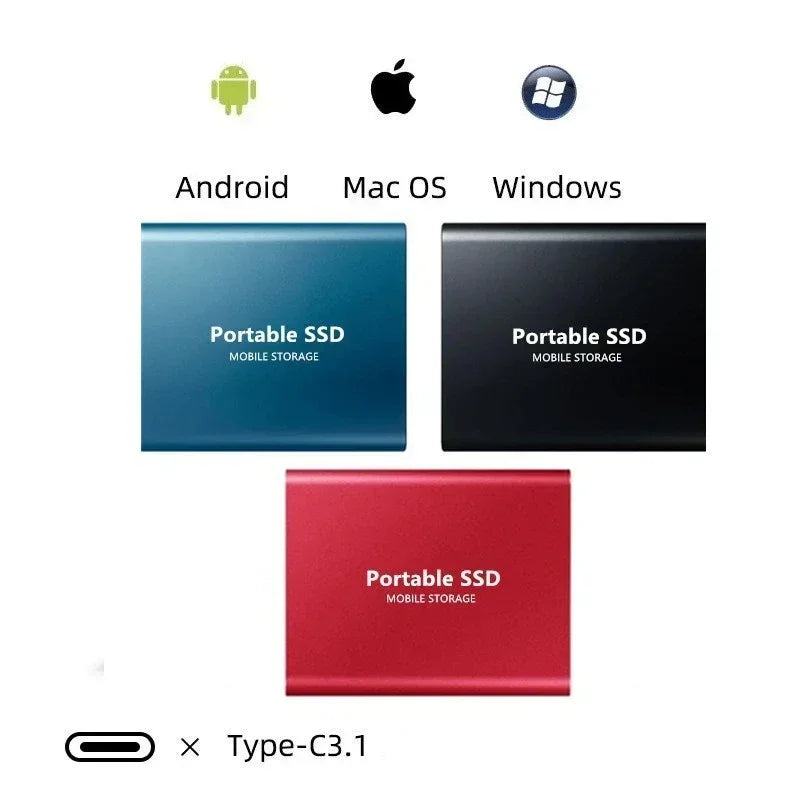 Disque SSD Externe Haute Vitesse - Stockage Portable et Sécurisé