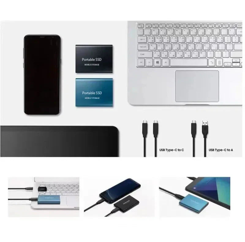 Disque SSD Externe Haute Vitesse - Stockage Portable et Sécurisé