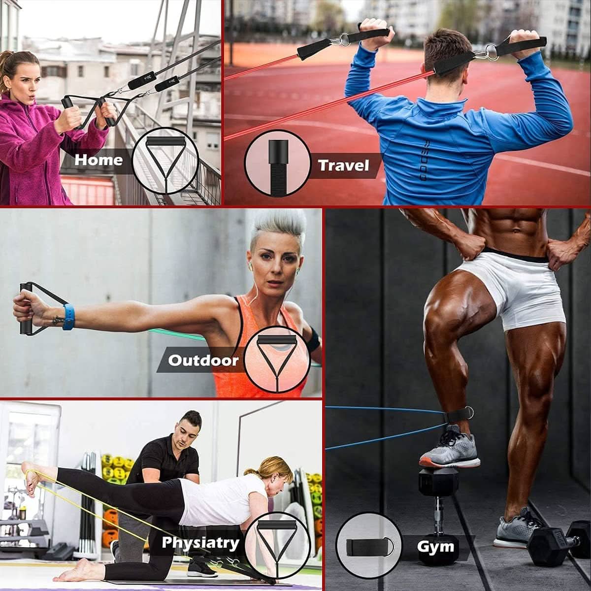 Bandes de Résistance pour Fitness - Entraînement, Étirement et Mobilité