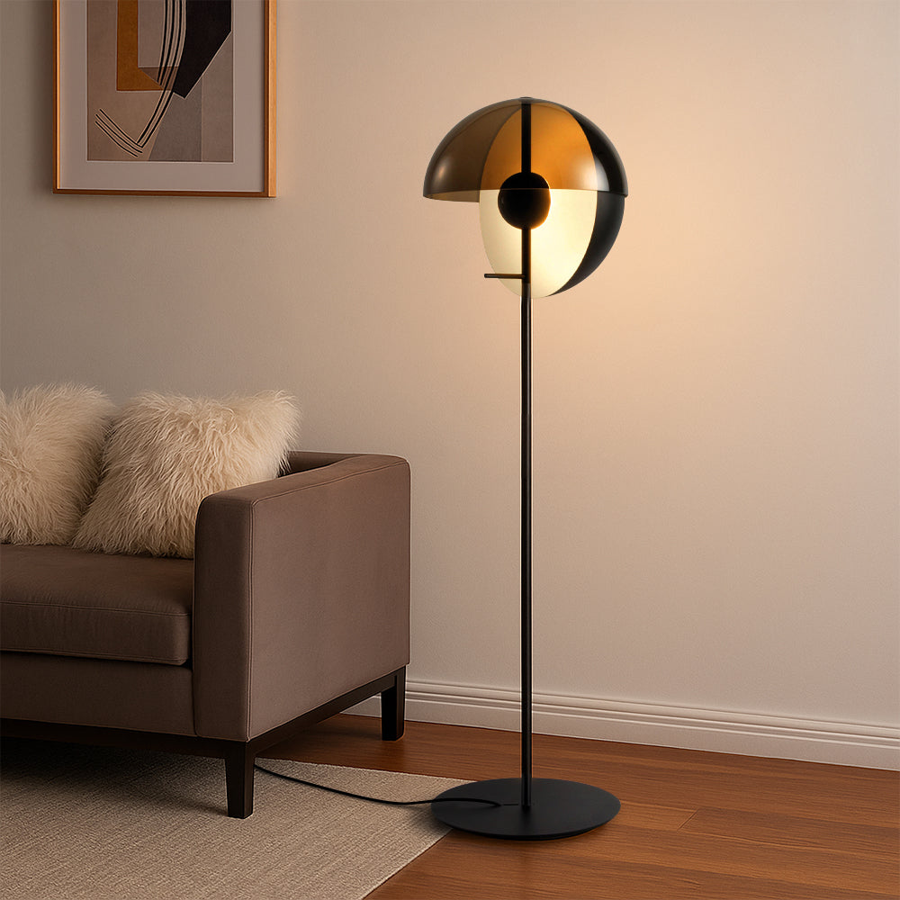 Lampe de Sol en Verre Moderne - Élégance Contemporaine et Atmosphère Chaleureuse