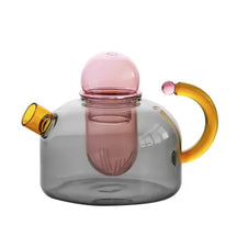 Ensemble de Thé en Verre Borosilicate - Couleurs Vives et Design Unique