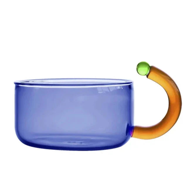 Ensemble de Thé en Verre Borosilicate - Couleurs Vives et Design Unique