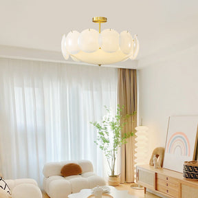 Lampe de Plafond en Cuivre et Verre - Design Élégant et Intemporel