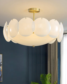 Lampe de Plafond en Cuivre et Verre - Design Élégant et Intemporel