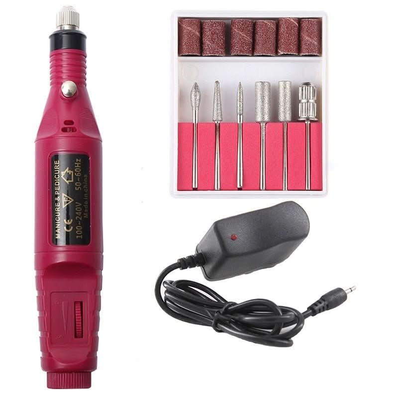 Kit de Manucure et Pédicure Électrique - Six Embouts pour Ongles Parfaits