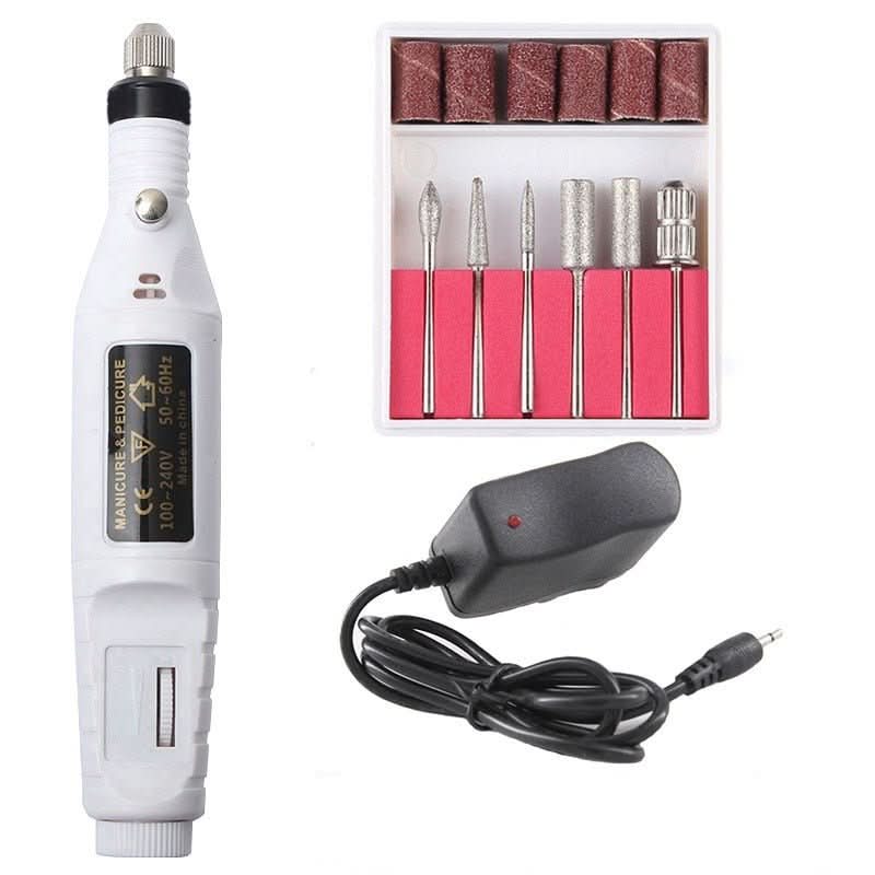 Kit de Manucure et Pédicure Électrique - Six Embouts pour Ongles Parfaits