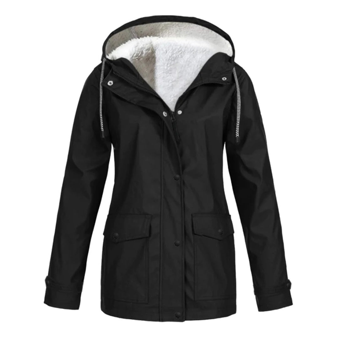 Veste Imperméable Doublée en Polaire - Protection Chic contre le Froid et la Pluie
