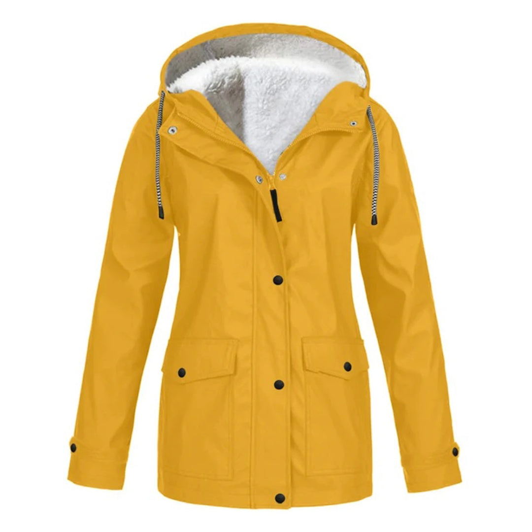 Veste Imperméable Doublée en Polaire - Protection Chic contre le Froid et la Pluie