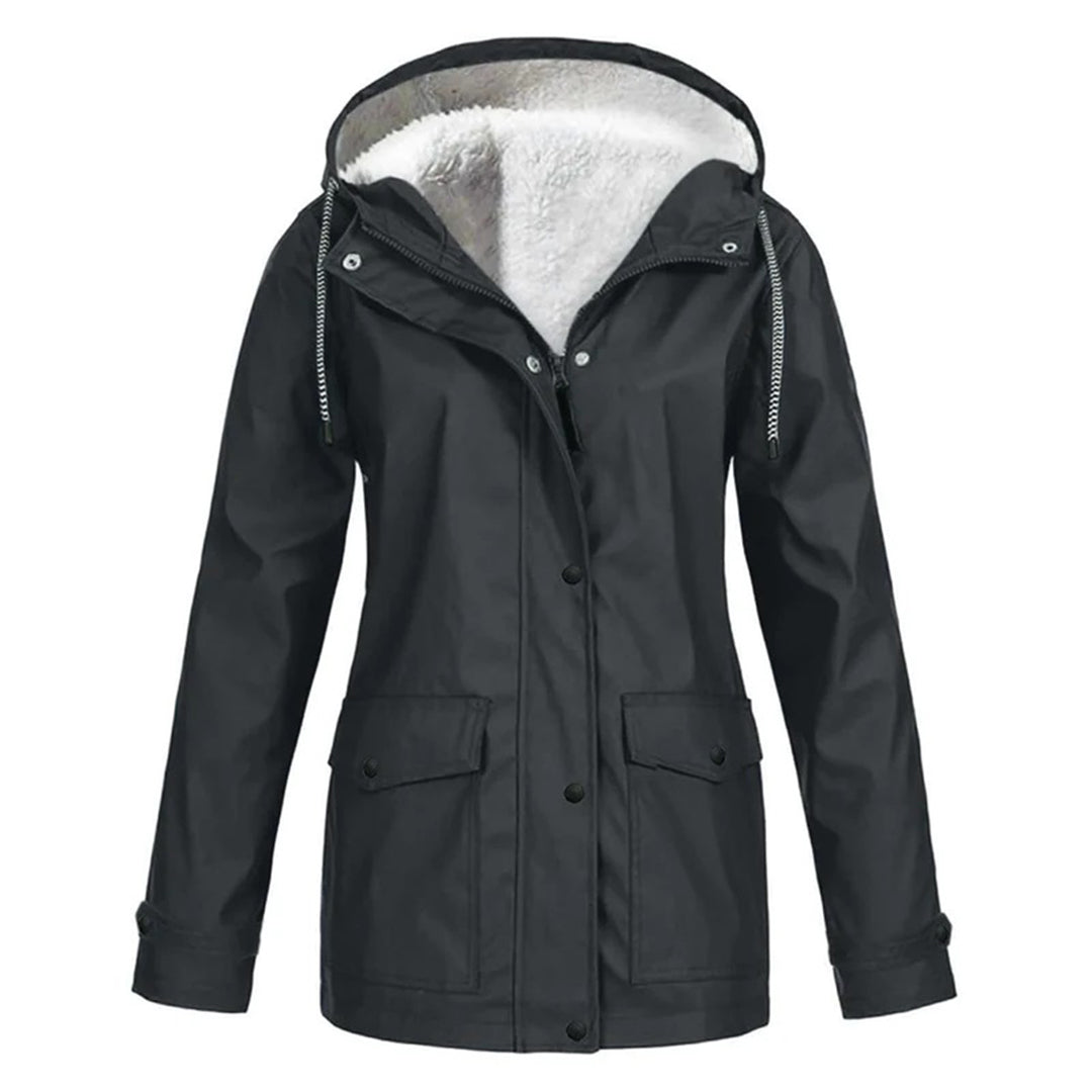 Veste Imperméable Doublée en Polaire - Protection Chic contre le Froid et la Pluie