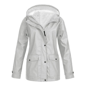 Veste Imperméable Doublée en Polaire - Protection Chic contre le Froid et la Pluie