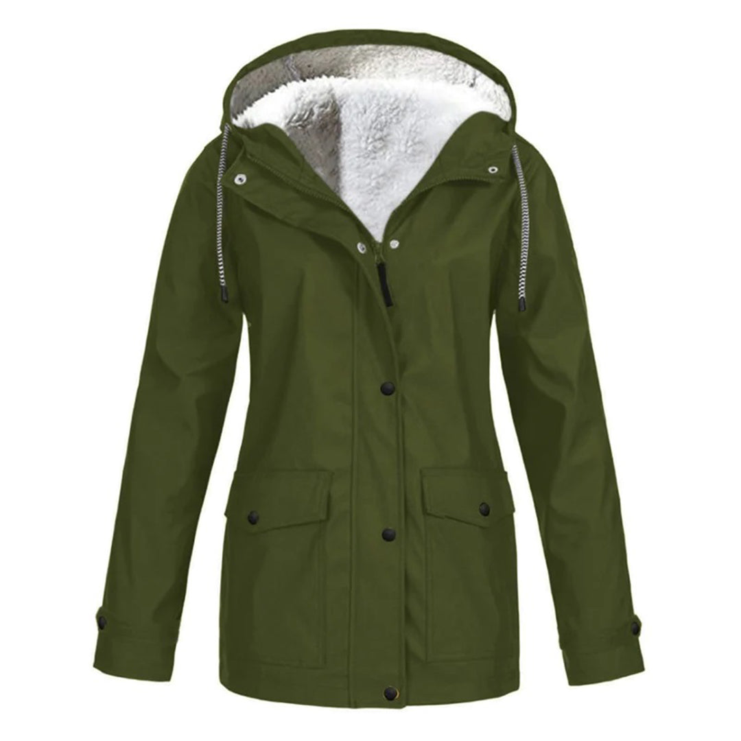 Veste Imperméable Doublée en Polaire - Protection Chic contre le Froid et la Pluie