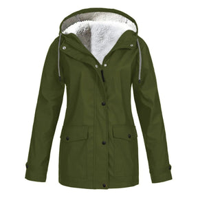 Veste Imperméable Doublée en Polaire - Protection Chic contre le Froid et la Pluie