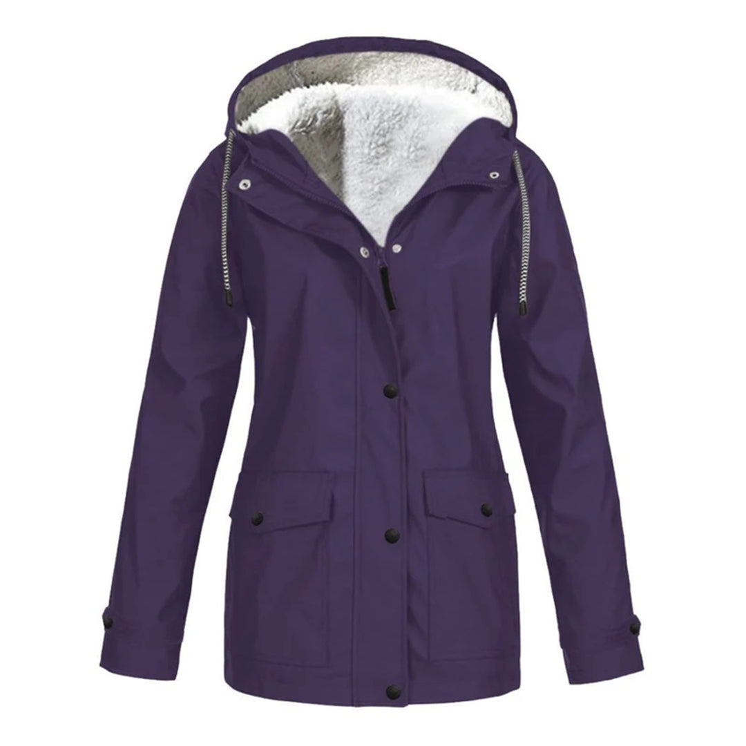 Veste Imperméable Doublée en Polaire - Protection Chic contre le Froid et la Pluie