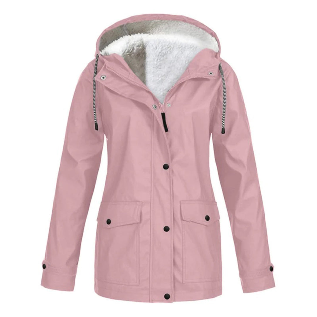 Veste Imperméable Doublée en Polaire - Protection Chic contre le Froid et la Pluie