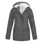 Veste Imperméable Doublée en Polaire - Protection Chic contre le Froid et la Pluie