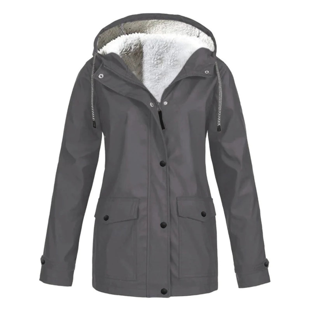 Veste Imperméable Doublée en Polaire - Protection Chic contre le Froid et la Pluie