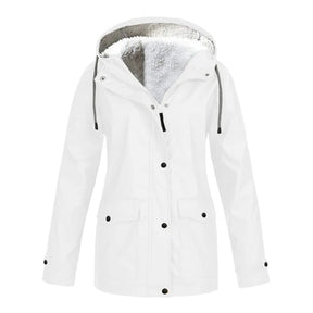 Veste Imperméable Doublée en Polaire - Protection Chic contre le Froid et la Pluie