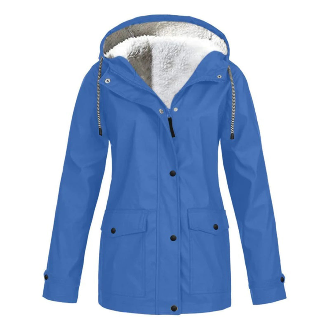 Veste Imperméable Doublée en Polaire - Protection Chic contre le Froid et la Pluie