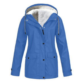 Veste Imperméable Doublée en Polaire - Protection Chic contre le Froid et la Pluie