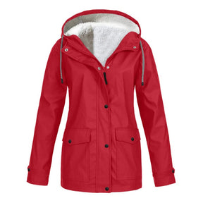 Veste Imperméable Doublée en Polaire - Protection Chic contre le Froid et la Pluie