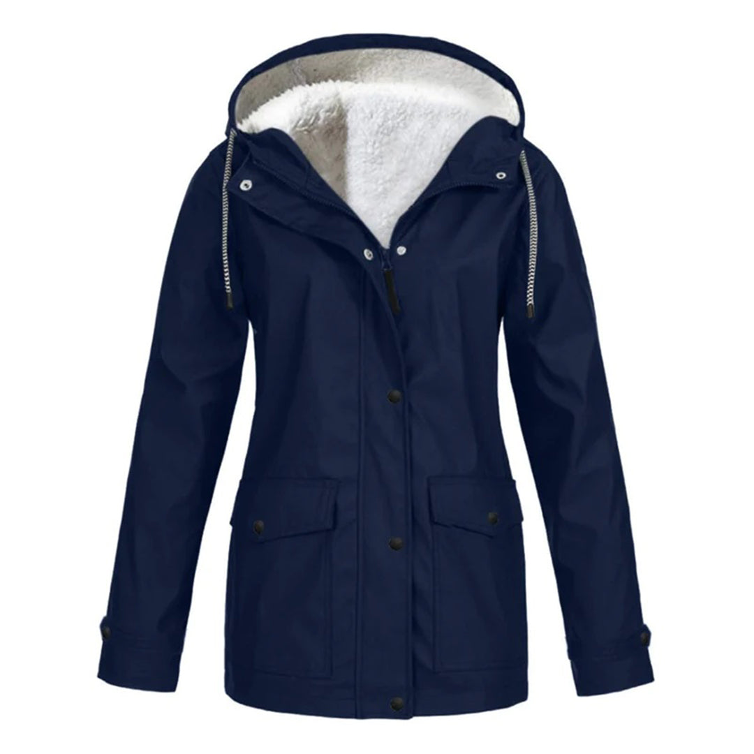 Veste Imperméable Doublée en Polaire - Protection Chic contre le Froid et la Pluie
