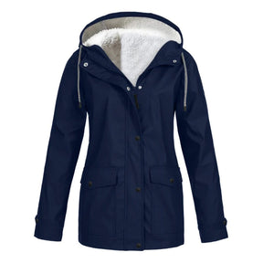 Veste Imperméable Doublée en Polaire - Protection Chic contre le Froid et la Pluie