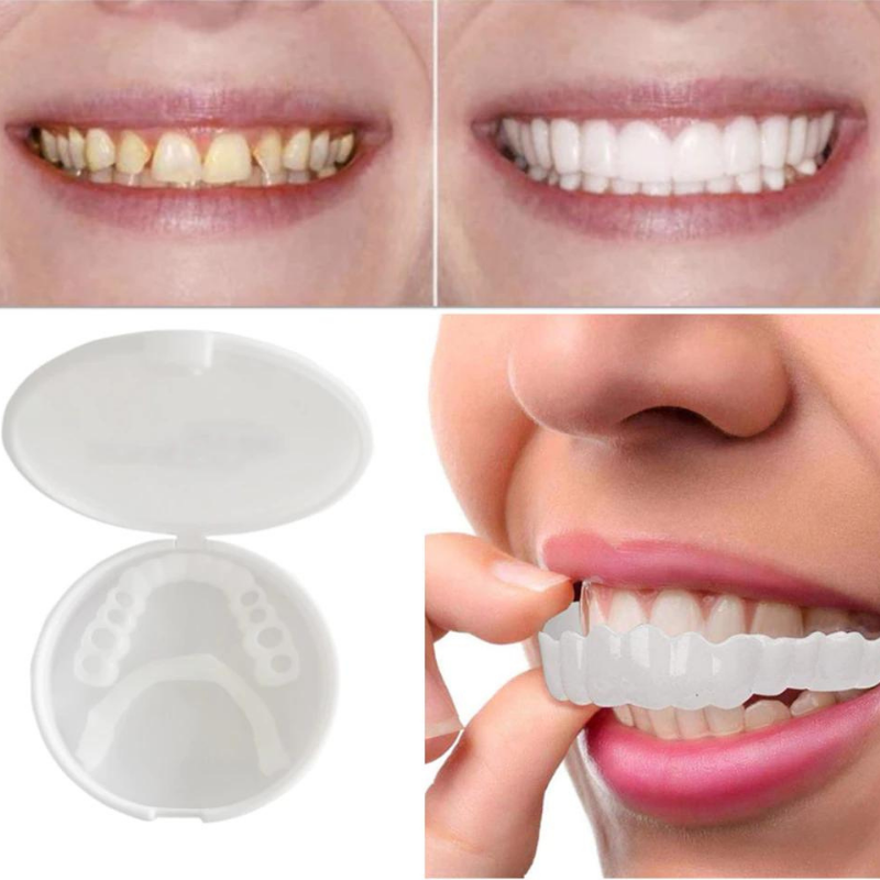 Prothèse Dentaire Facile à Utiliser - Sourire Naturel Instantané et Réutilisable