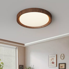 Lampe de Plafond en Bois Sombre - Design Scandinave et Éclairage Chaleureux