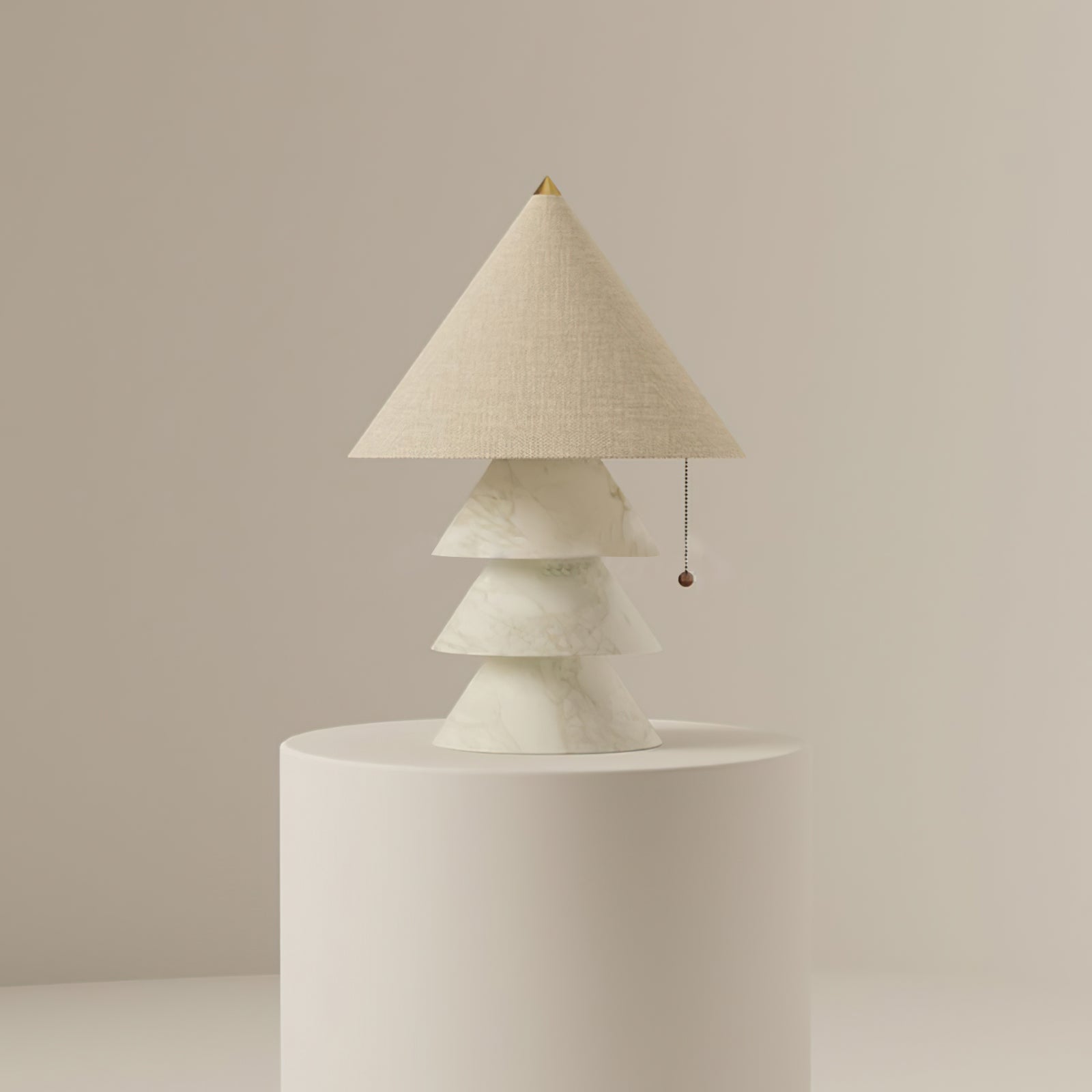 Lampe de Nuit en Marbre et Tissu - Éclairage Élégant pour Intérieurs Modernes