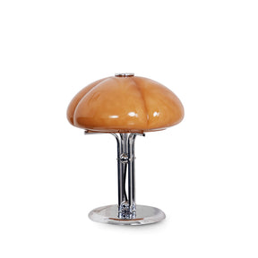 Lampe de Bureau Rétro en Verre Orange - Design Audacieux et Ambiance Chaleureuse