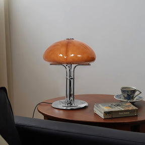 Lampe de Bureau Rétro en Verre Orange - Design Audacieux et Ambiance Chaleureuse