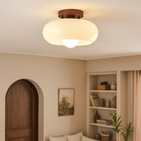 Lampe de Plafond Bauhaus Crème - Design Minimaliste et Élégant