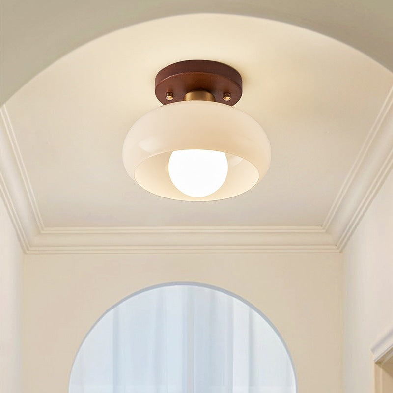 Lampe de Plafond Bauhaus Crème - Design Minimaliste et Élégant