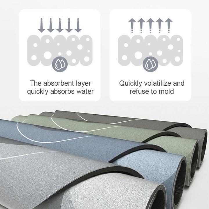 Tapis de Bain Absorbant et Séchant Rapidement - Confort Moelleux et Entretien Facile