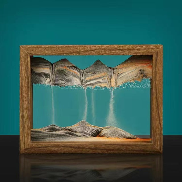 Décoration Murale en Sable 3D - Artisanat Rotatif et Élégant