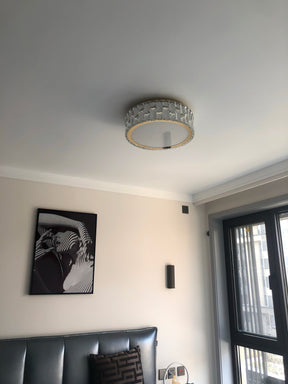 Plafonnier en Cristal K9 - Éclairage Élégant et Changeant