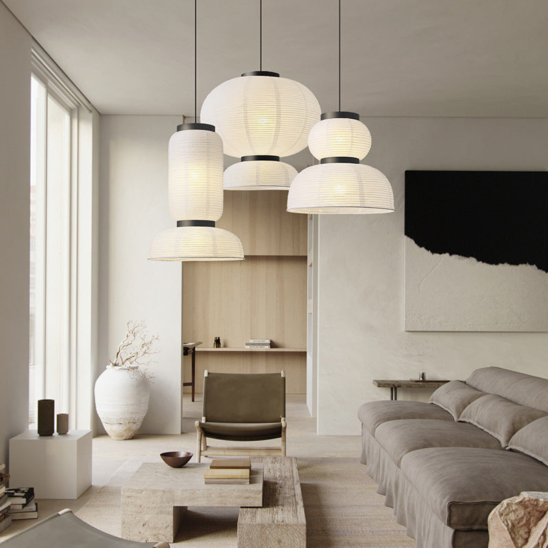Lampe Pendante Wabi Sabi Japonaise - Design Artisanale et Éclairage Chaleureux
