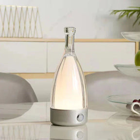 Lampe de Table en Bouteille de Vin - Éclairage Dimmable et Ambiance Chaleureuse