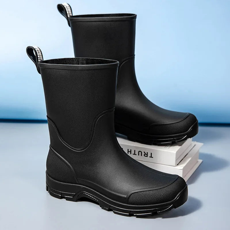 Bottes de Pluie Mi-mollet pour Femmes - Légères et Imperméables avec Adhérence